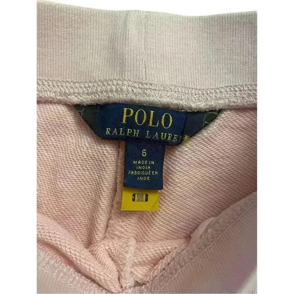 Polo Ralph Lauren Girls' Pink Jogger Pants Size 6 Elastic Waistband - Picture 3 of 4